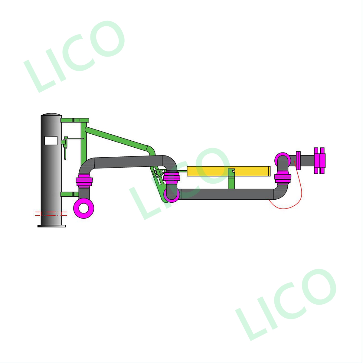 Liquip Tanker Bottom Loading Arm With Coupling